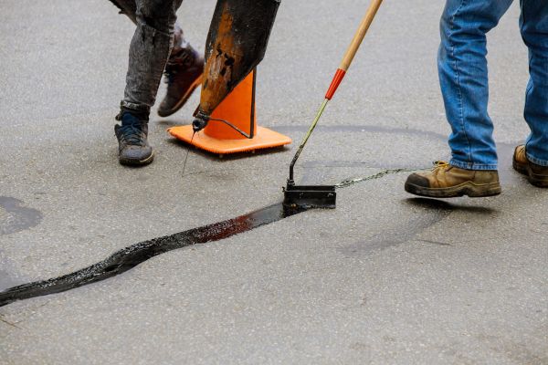 Parking Lot Crack Sealing in Ringgold